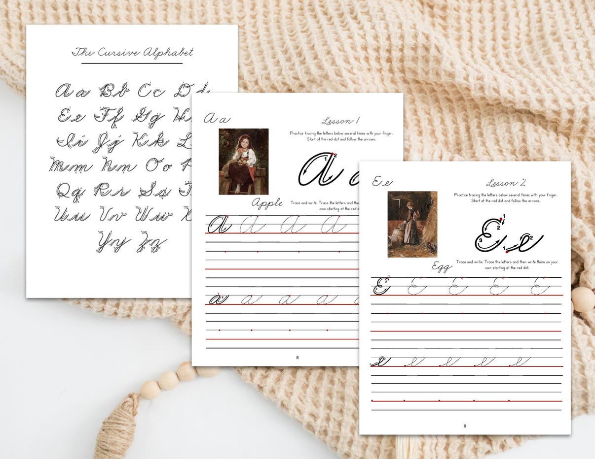 Fine Art in Cursive Primer - Digital Download – Verily Schoolhouse Shop