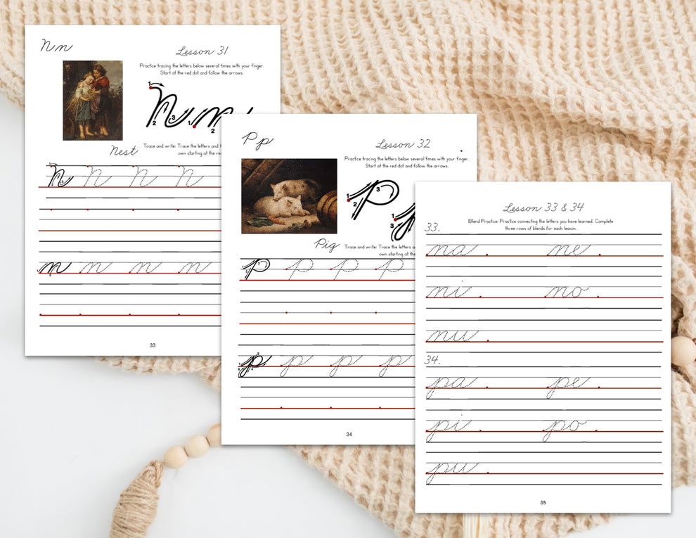 Cursive Writing Art Lessons Fine Art in Cursive Primer - Digital Download – Verily Schoolhouse Shop
