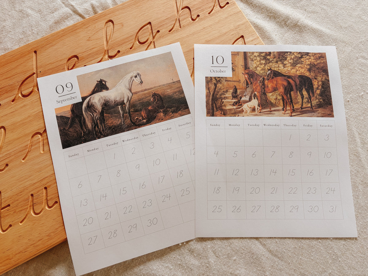 Equestrian Morning Menu 2026-2027 Calendar