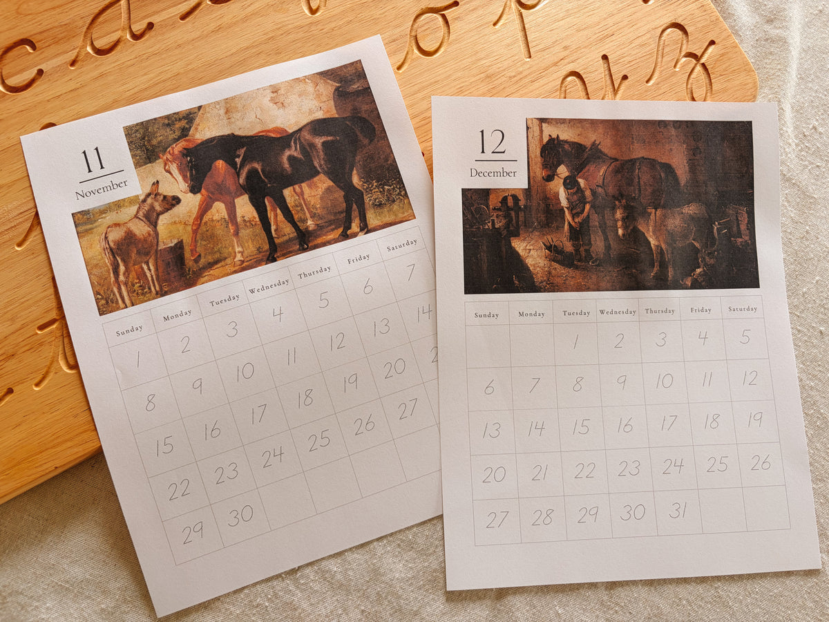 Equestrian Morning Menu 2026-2027 Calendar