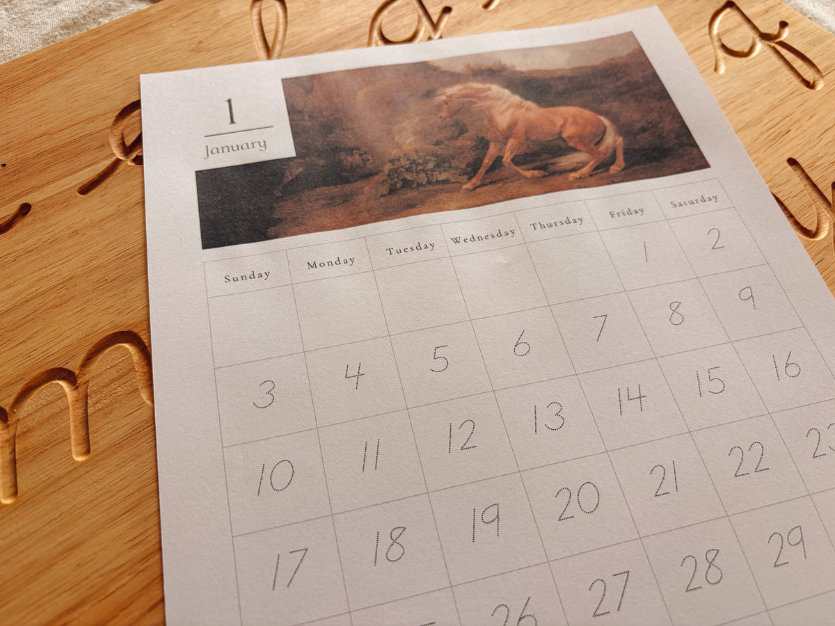 Equestrian Morning Menu 2026-2027 Calendar