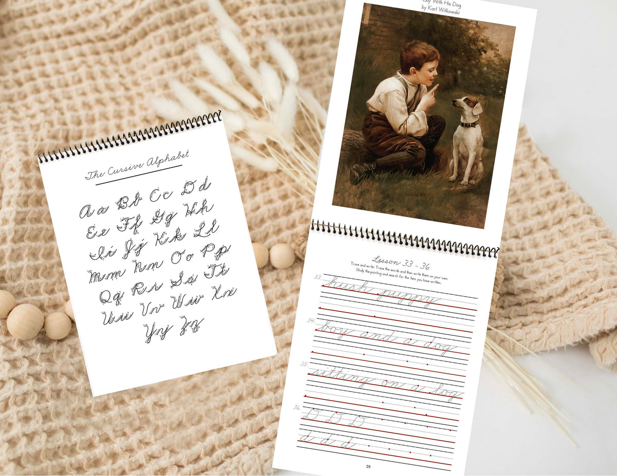 Cursive Lesson Book Fine Art in Cursive Book One - Digital Download – Verily Schoolhouse Shop