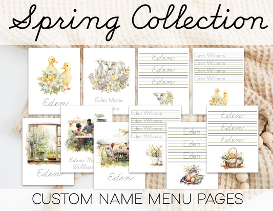 Spring Custom Name Pages