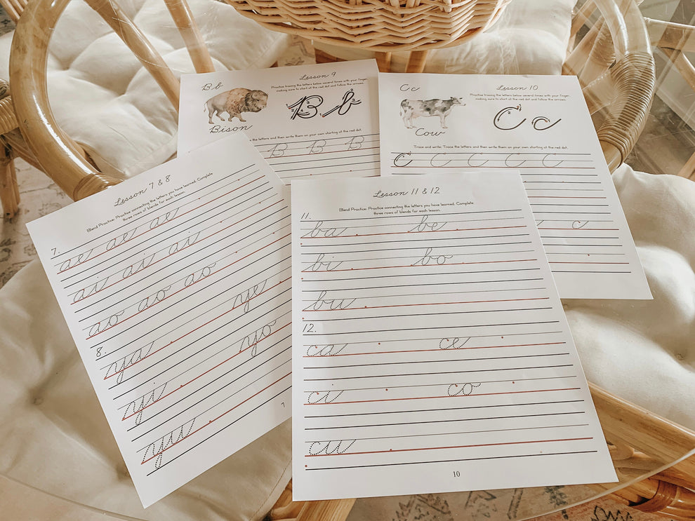 Animals A - Z Cursive Book - Digital Download – Verily Schoolhouse Shop