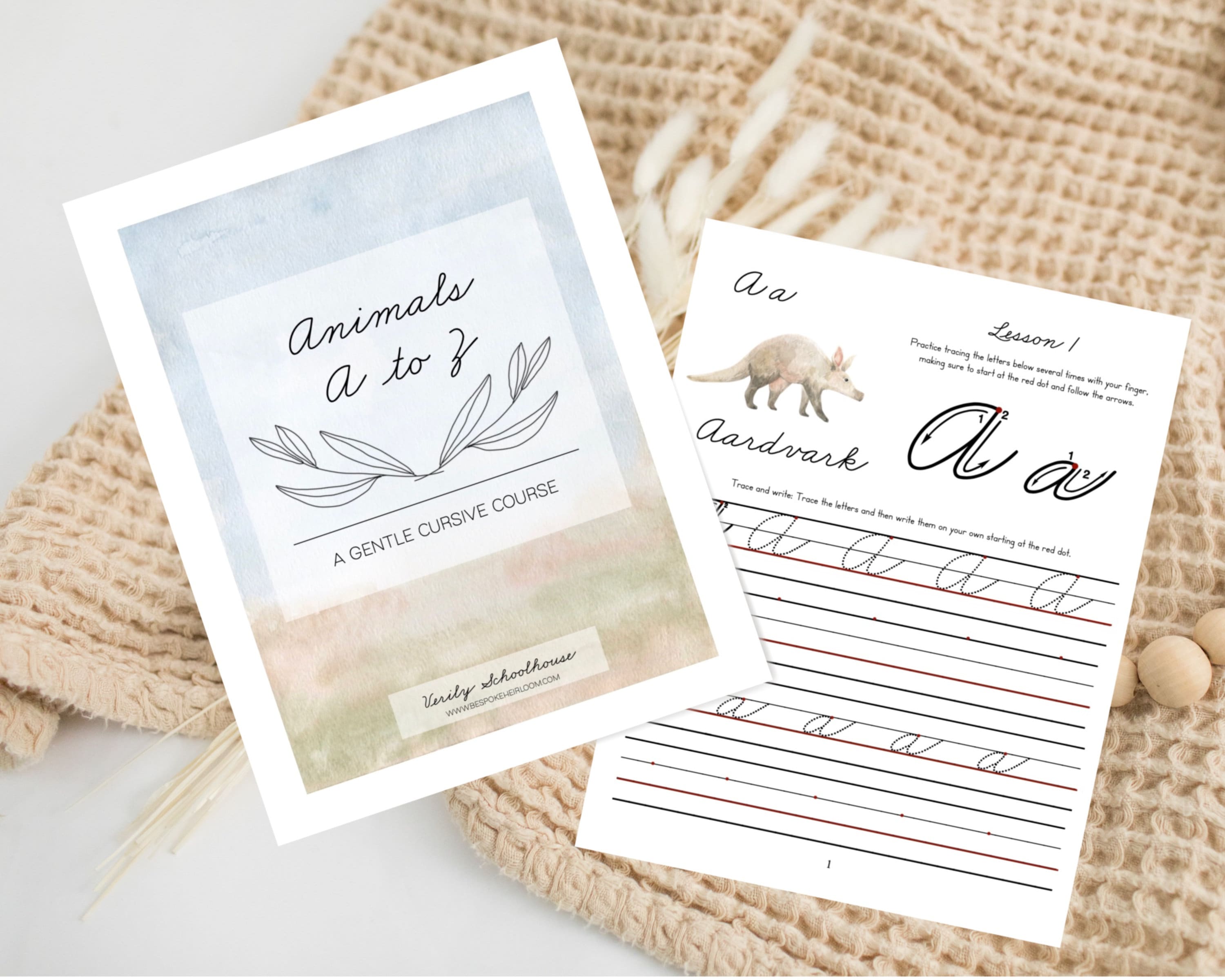Zoo Cursive Animals A - Z Cursive Book - Digital Download – Verily Schoolhouse Shop