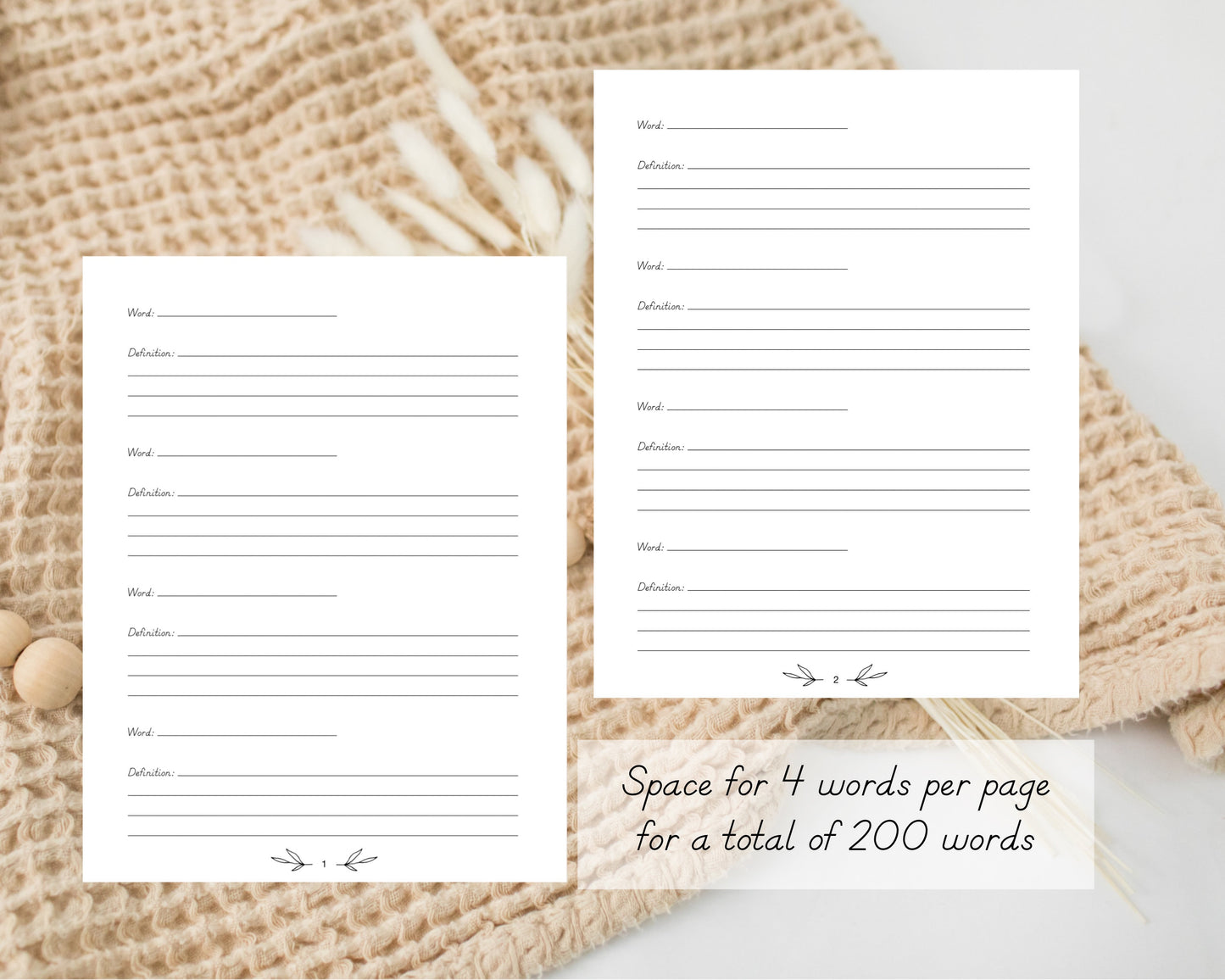 Vocabulary Notebook