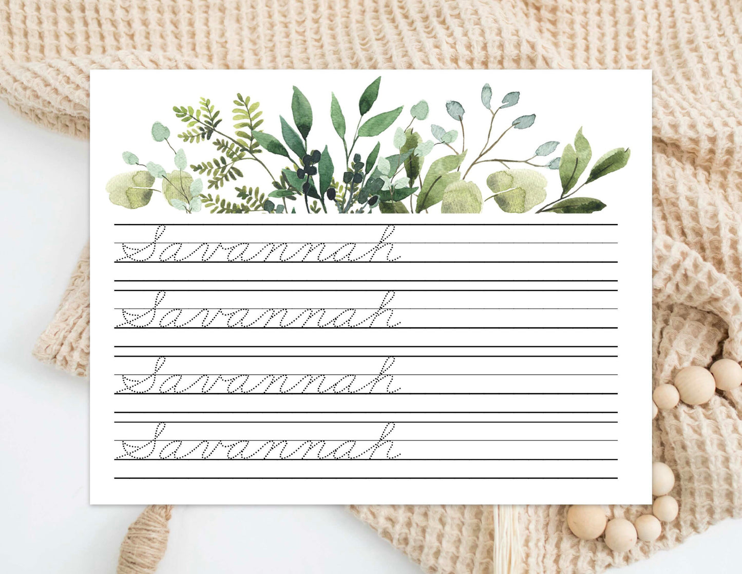 Custom Name Pages - Green Foliage