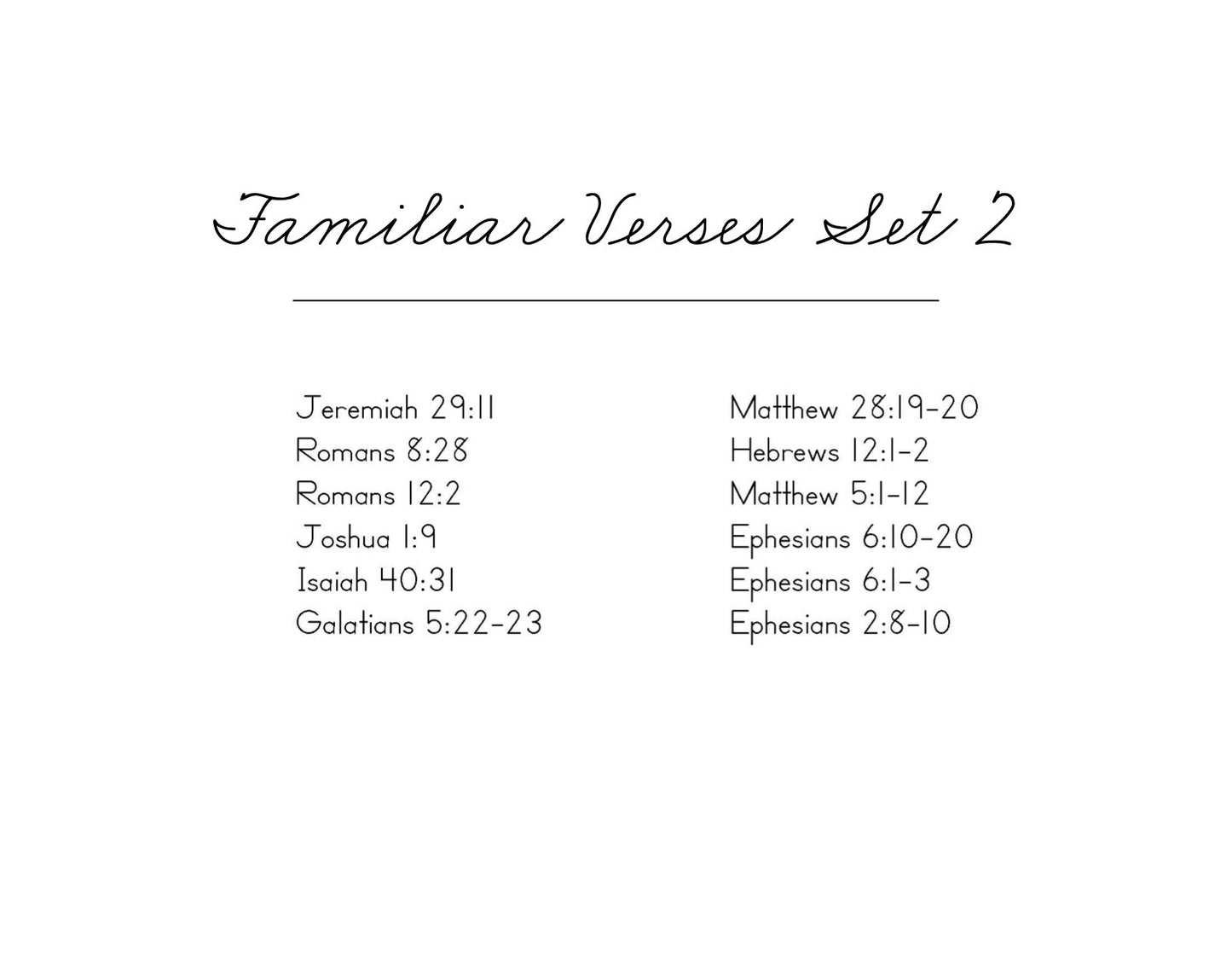 Familiar Verses Collection no.2