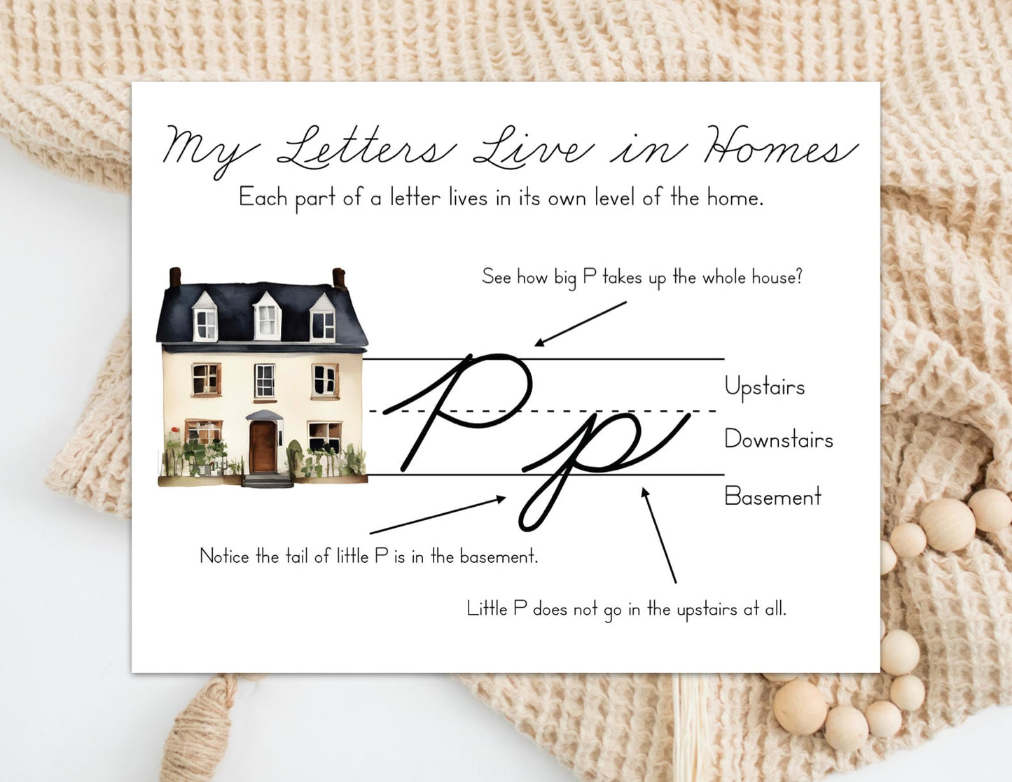 Letter Homes Cursive Formation Pages